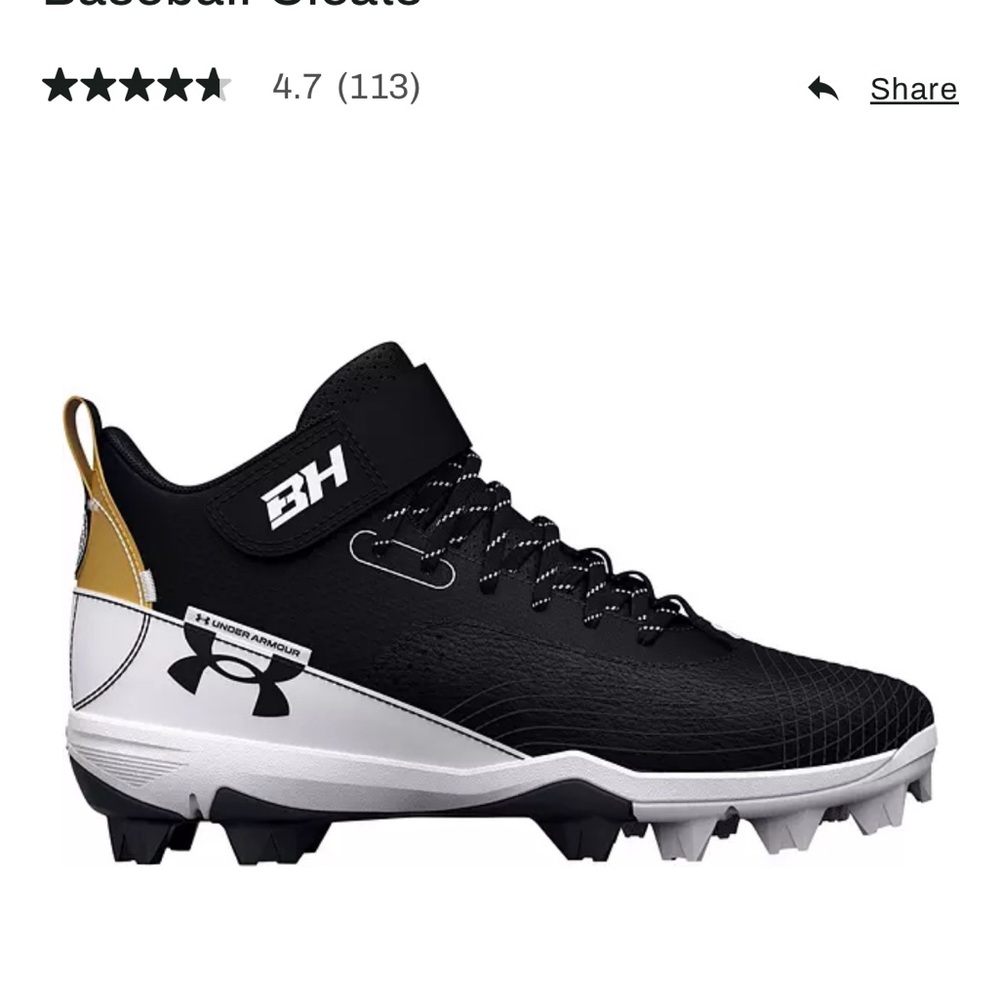 Under Armour Kids' Harper 5 Mid RM
Baseball Cleats